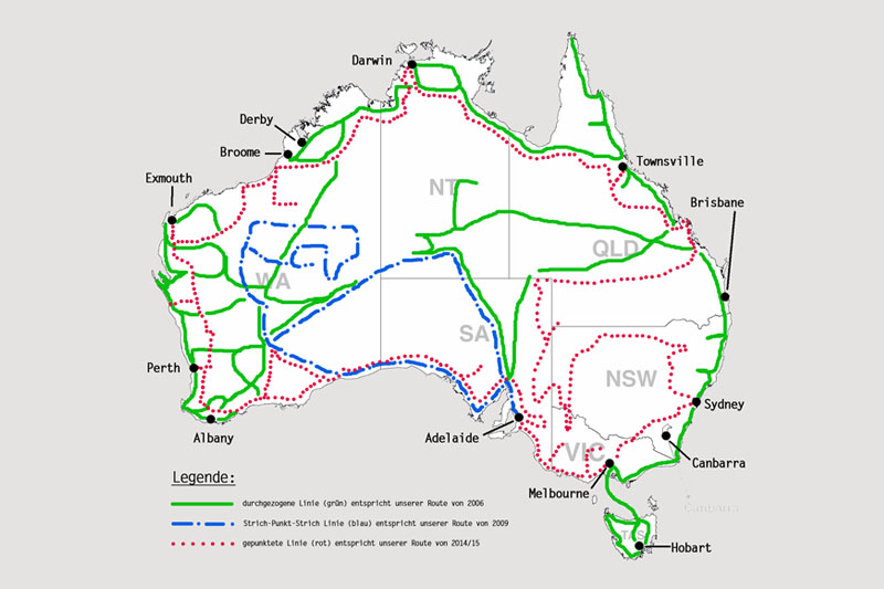 Australien - Westaustralien Karte