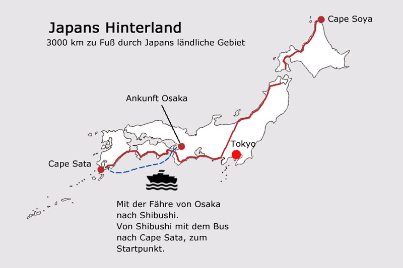 Walkabout Japan - Henschels Reiseroute Japan
